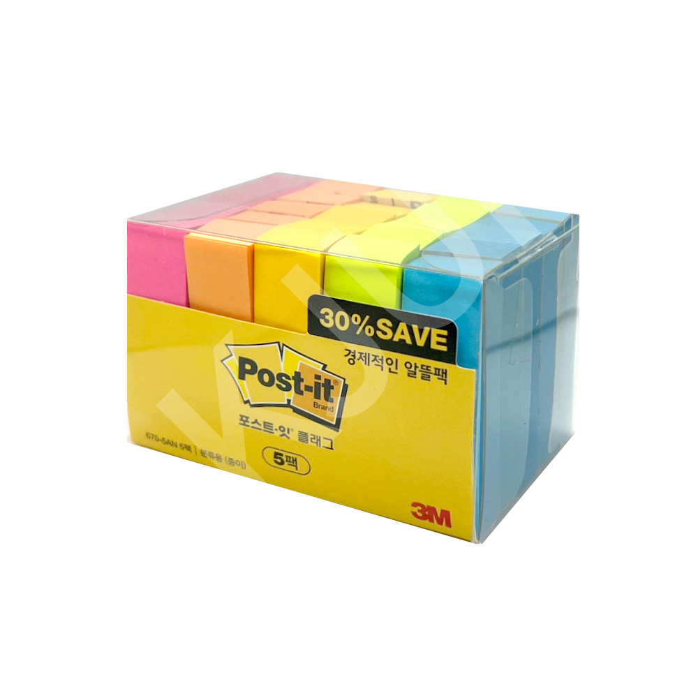쓰리엠 포스트잇 플래그 알뜰팩 670-5AN-5 5p, 8세트 52,990원