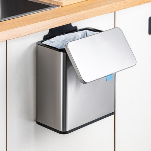 하루의 스테인레스 냄세차단 주방휴지통통 걸이식/부착식 겸용 주방쓰레기통, 실버, 1개 46,600원