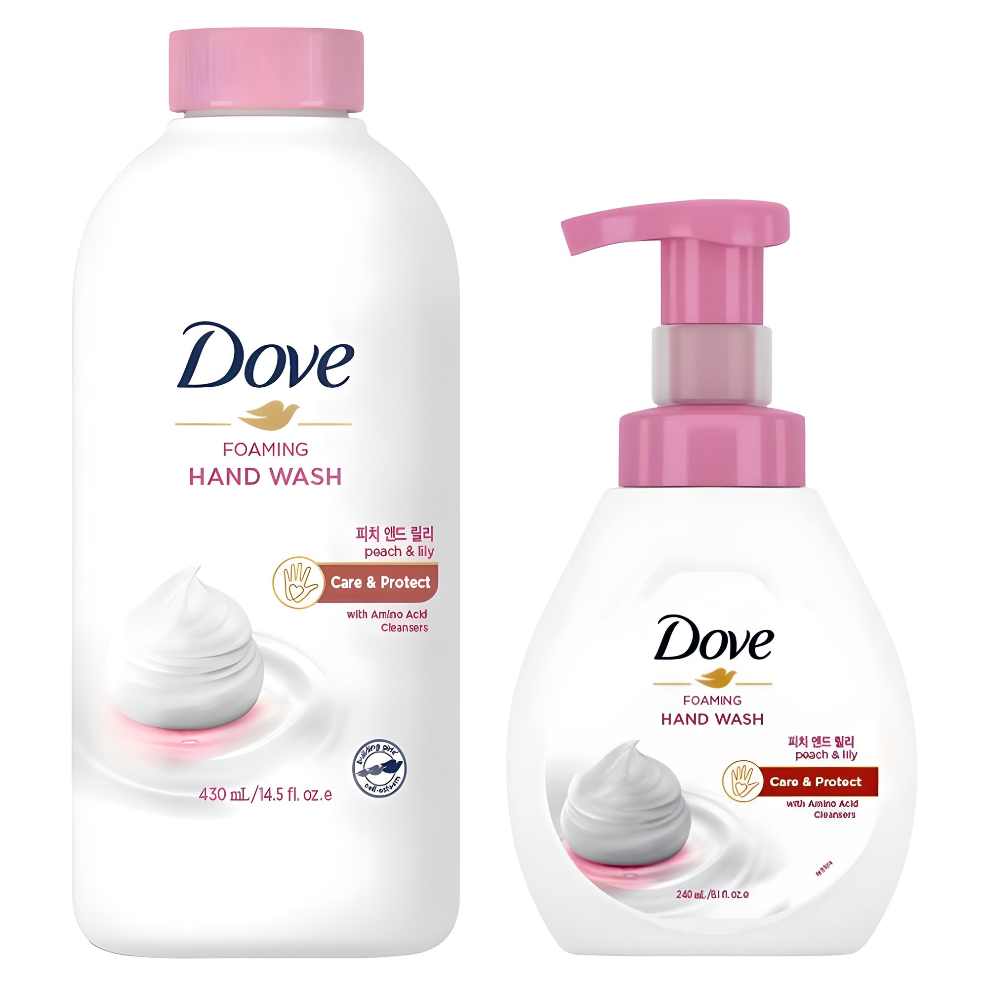 도브 포밍 핸드워시 피치 앤드 릴리 240ml + 리필 430ml 세트 8,490원