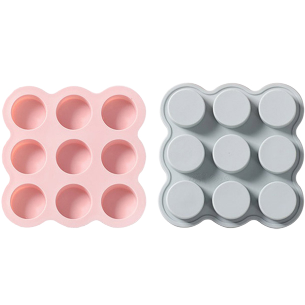 실리콘 몰드 원형 9구 2종 세트, 블루 + 핑크, 1세트 10,000원