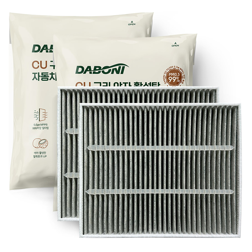 다보니 PM 0.3 카니발 4세대 KA4 구리 항균 활성탄 에어컨 필터 세트 전면+후면 27,500원