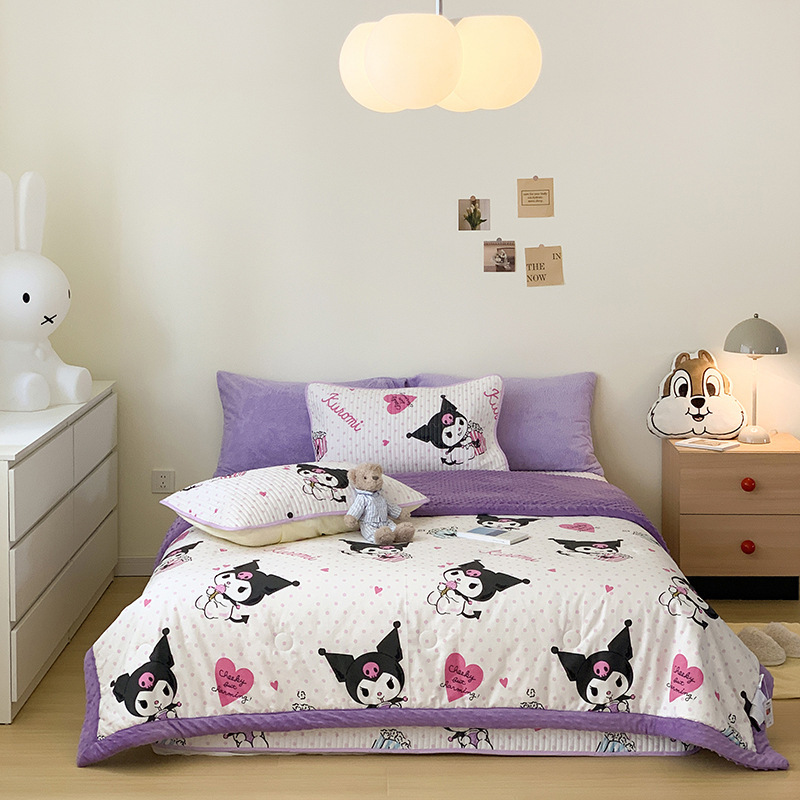 GOYES 산리오 순면 침구 이불 쿠로미  캐릭터 침대 이불 1.8KG 150*200 30,880원