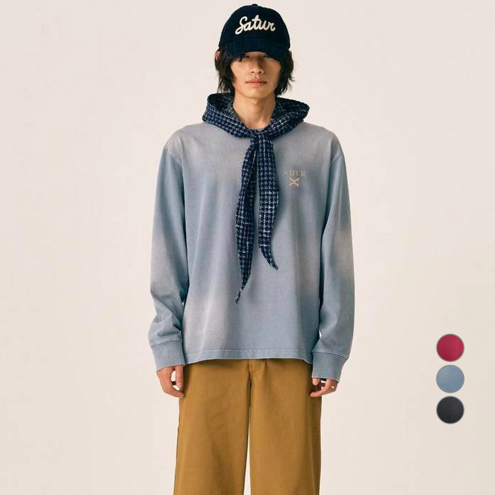 세터 남여공용 백 타이포그래피 다잉 면 긴팔 티셔츠 87,500원