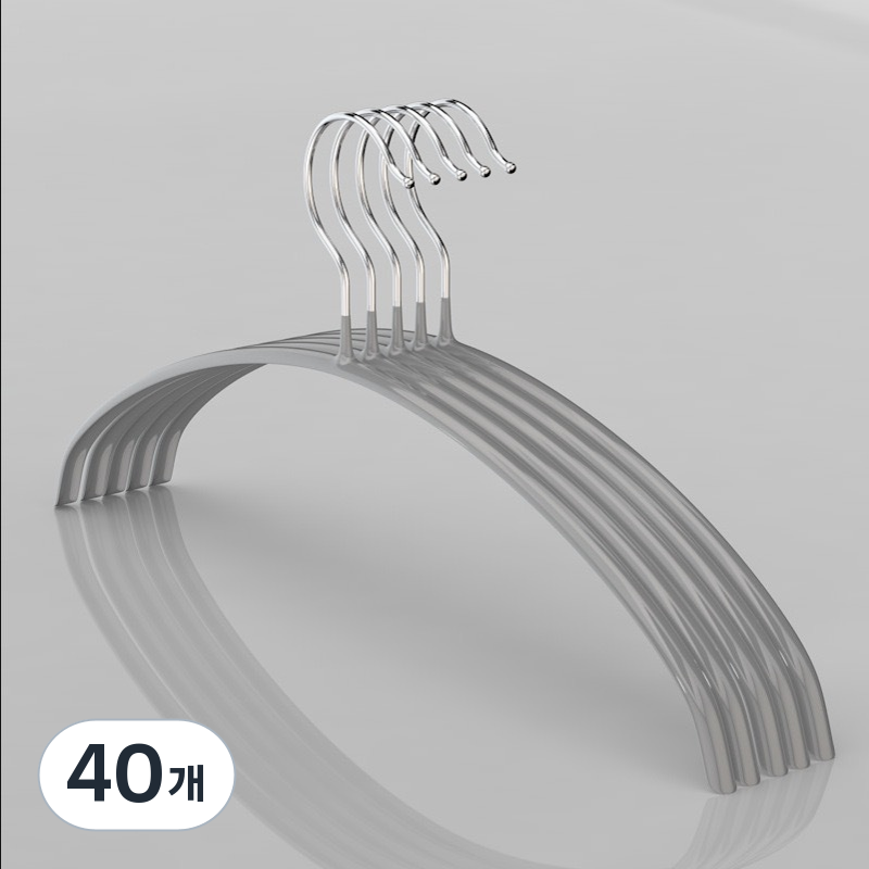 프렌지 심플 어깨뿔방지 논슬립 옷걸이 41cm, 그레이, 40개 35,200원
