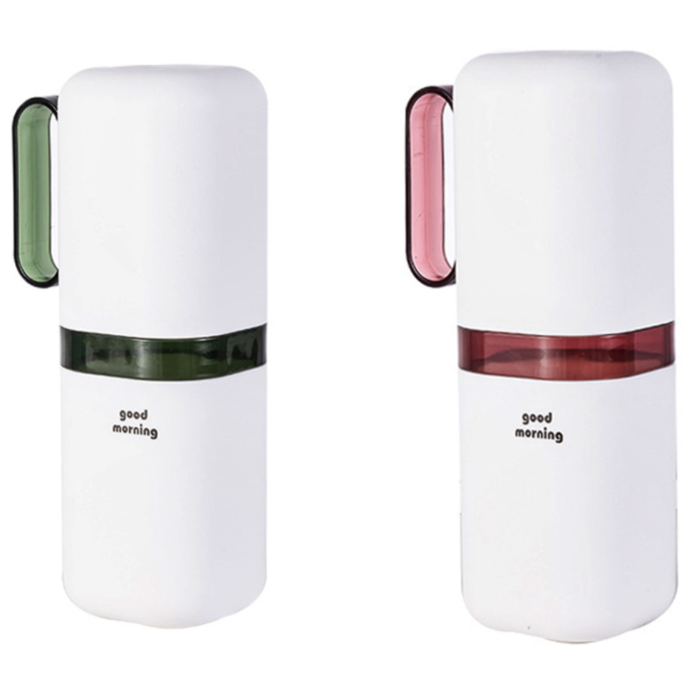 1+1 화이트 양치컵 휴대용 칫솔케이스 여행용 외출용 가정용 사무실용 보관함, 1개 5,900원