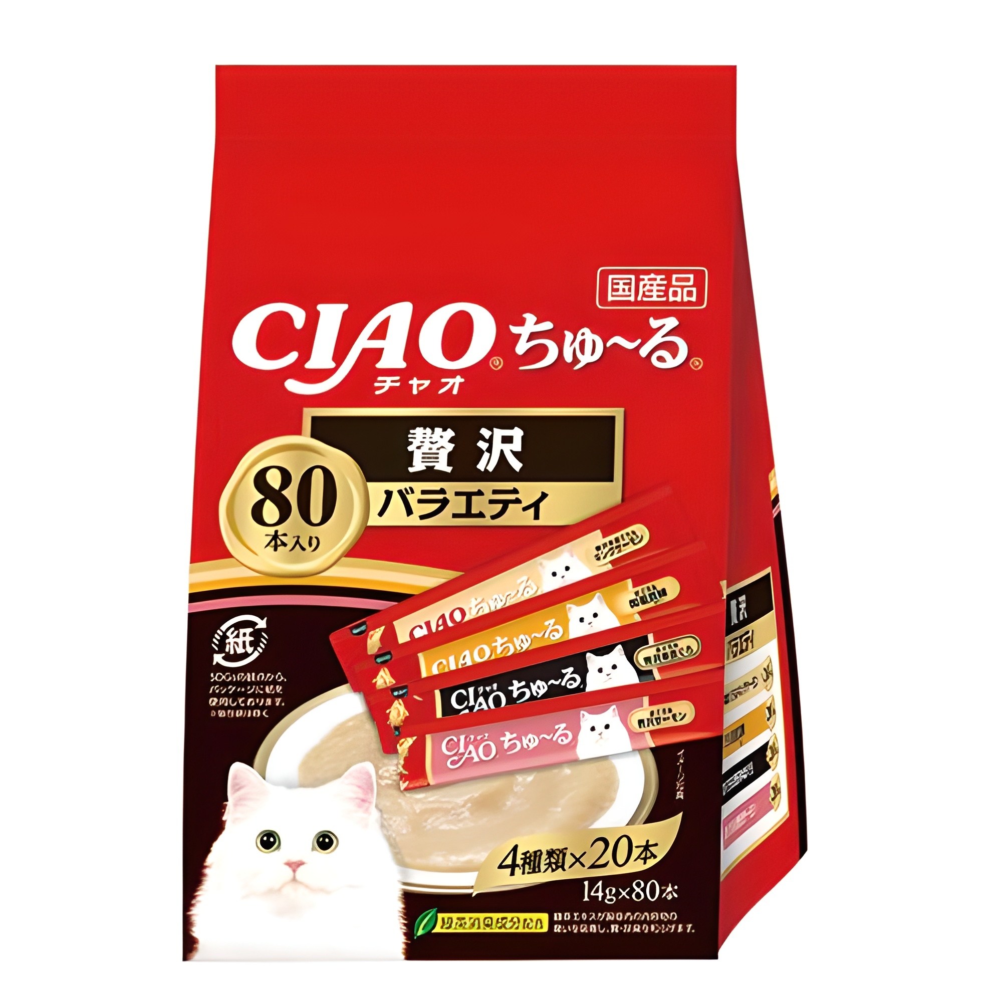 이나바 챠오츄르 버라이어티 짜먹는 간식 80p, 제이타크, 1.12kg, 1개 45,500원