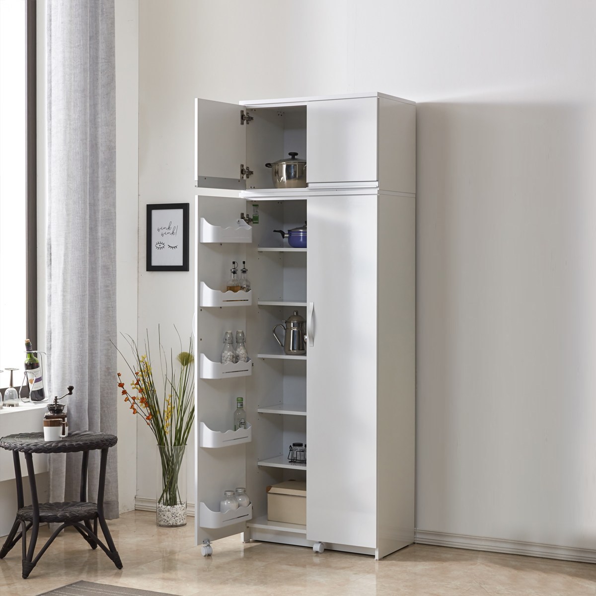 애니스 2020 키큰 냉장고형수납장, 화이트 257,000원