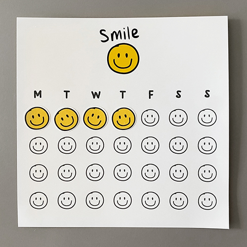 풀필 스마일 습관체크 목표달성 루틴 챌린지 위클리 플래너 칭찬스티커판 + 칭찬스티커 세트 8,050원