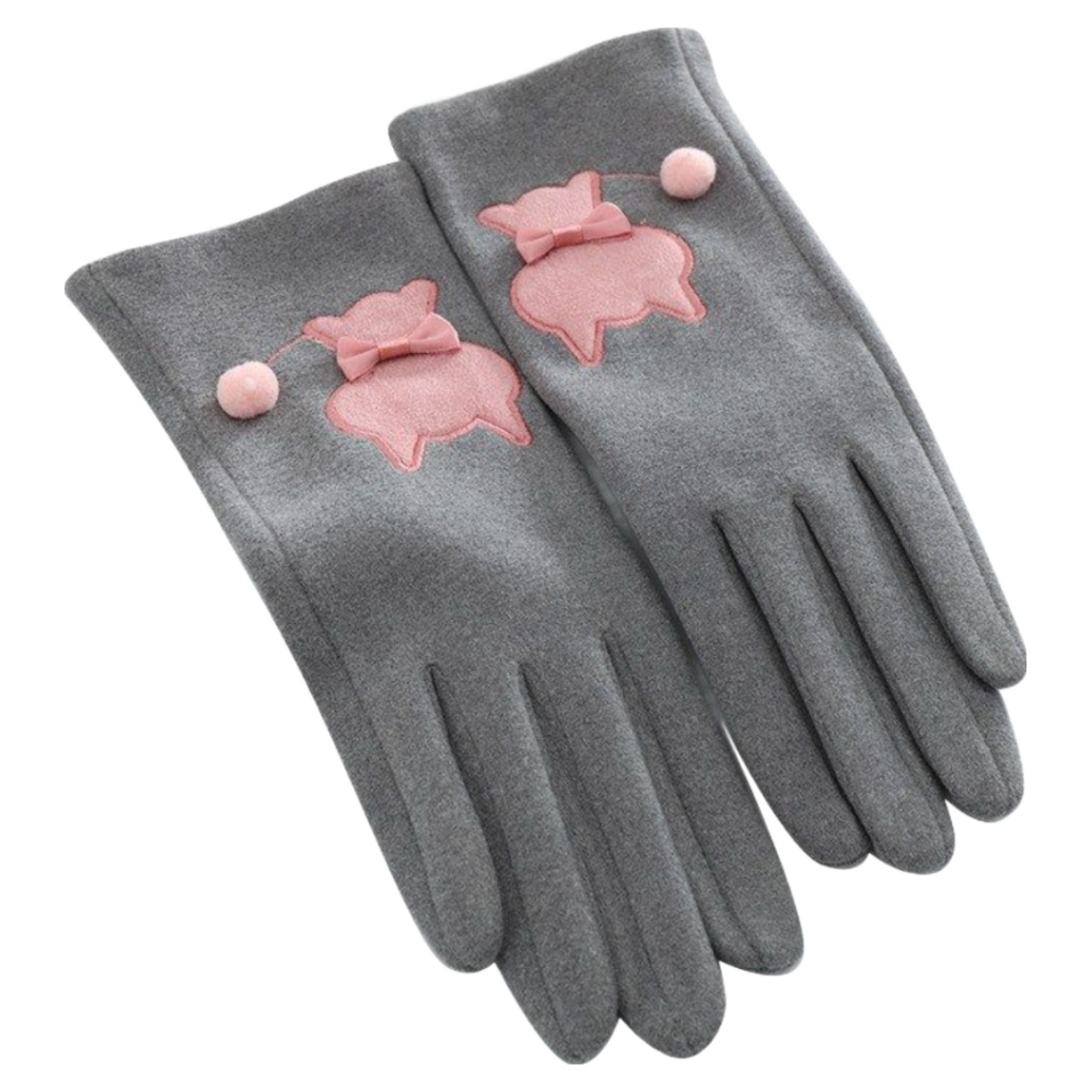 여성 패션 장갑 추운 겨울 방한 터치 스마트폰 등산 운전 입체 냥이 벨벳 장갑 9,900원