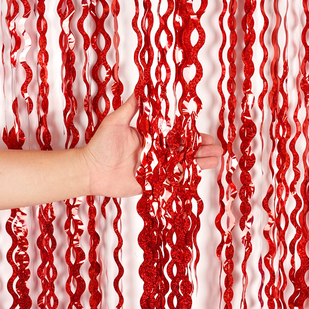 파티짱 웨이브 홀로그램 파티 커튼 장식 포토존 배경 2,500원