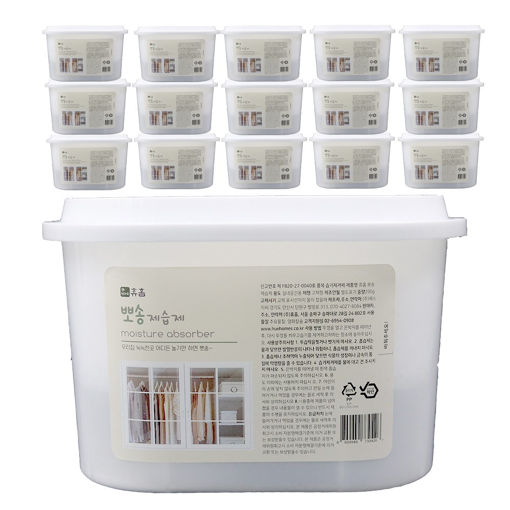 휴홈 옷장 제습제 290gx16개 (제습량 600ml), 16개, 600ml 14,800원