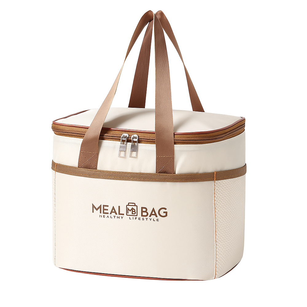 다모샵 보온 보냉 직장인 런치백 피크닉 도시락가방, 베이지, 1개 12,400원