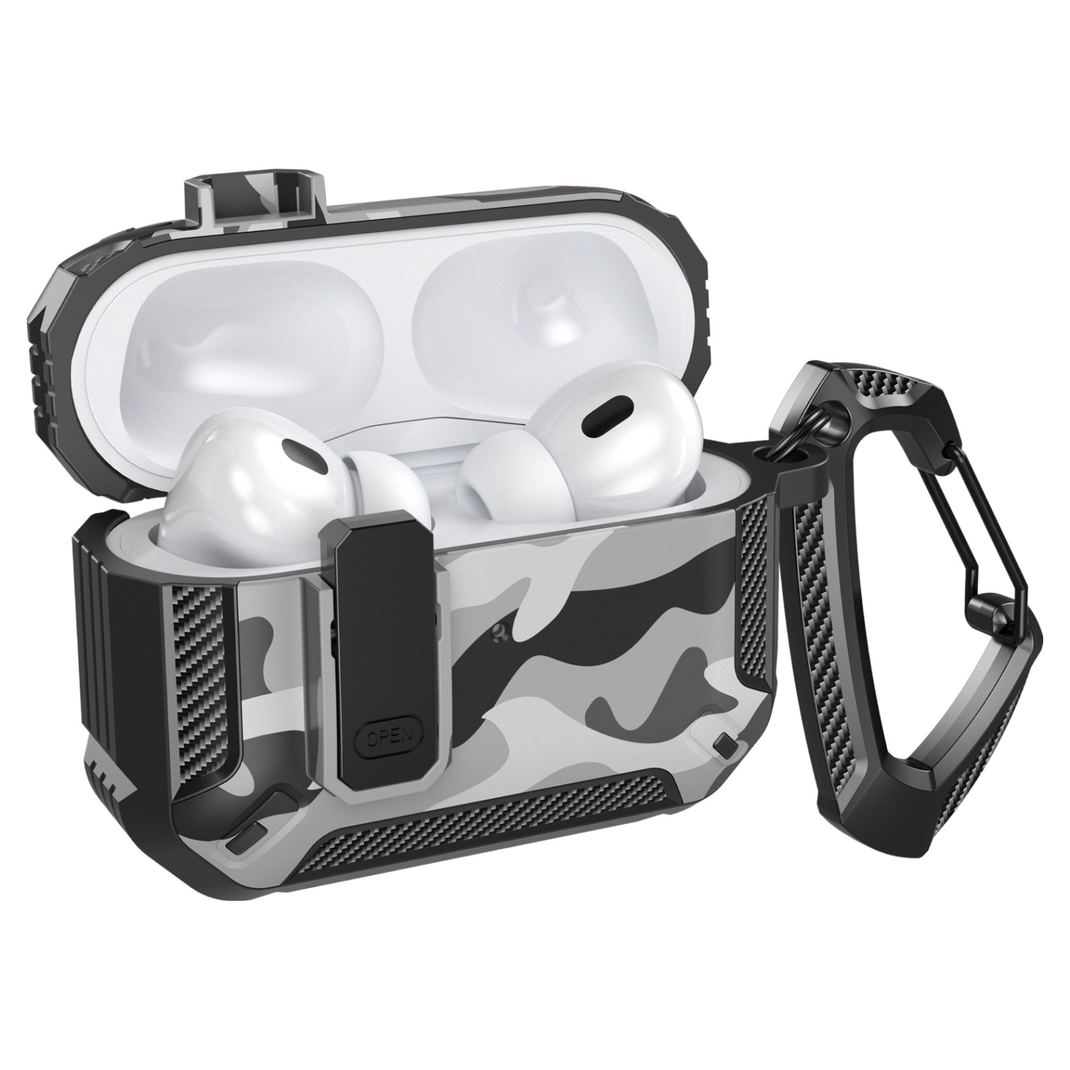 지에스비케이스 에어팟 슈퍼쉴드 락 케이스 에어팟 프로 2세대, 밀리터리그레이, 1개, 단일상품 13,750원