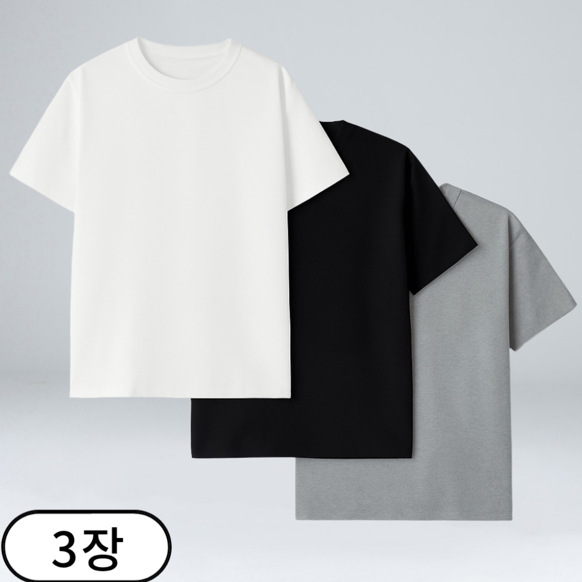 3장 세트 데일리 코마사 30수 라운드 반팔티 빅사이즈 (2645-3) 28,800원