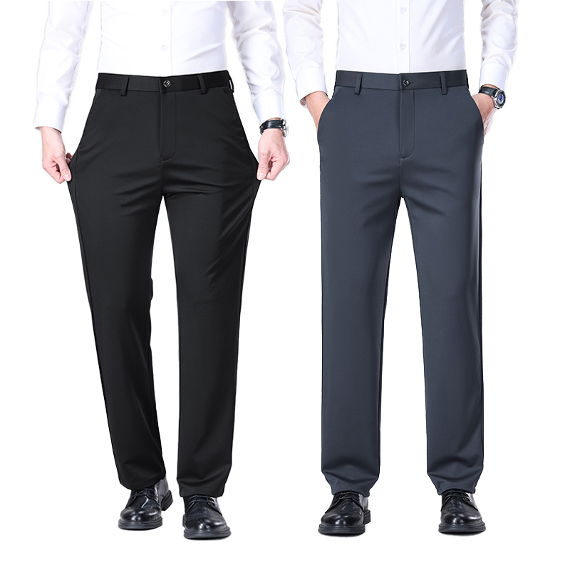 남성 정장바지 2장 여름용 검정 스판 슬랙스 바지 세미와이드 빅사이즈 남자 구김없는 작업복바지 범록 (516) 35,800원