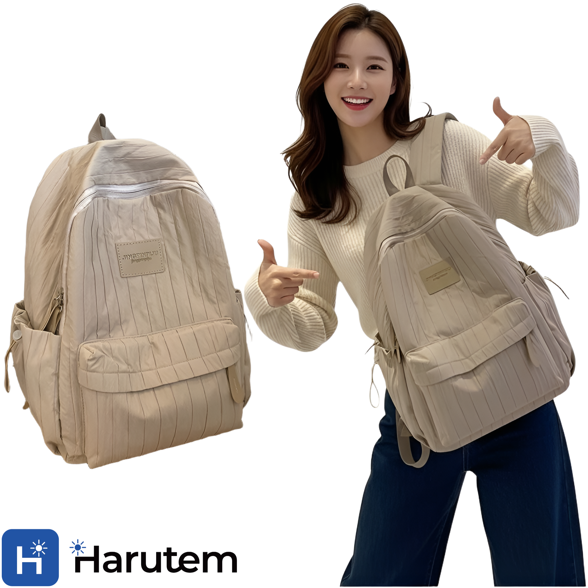 하루템 초경량 수납 기저귀 가방 대형 아기 짐 백팩 다용도 육아가방, 카키 18,900원