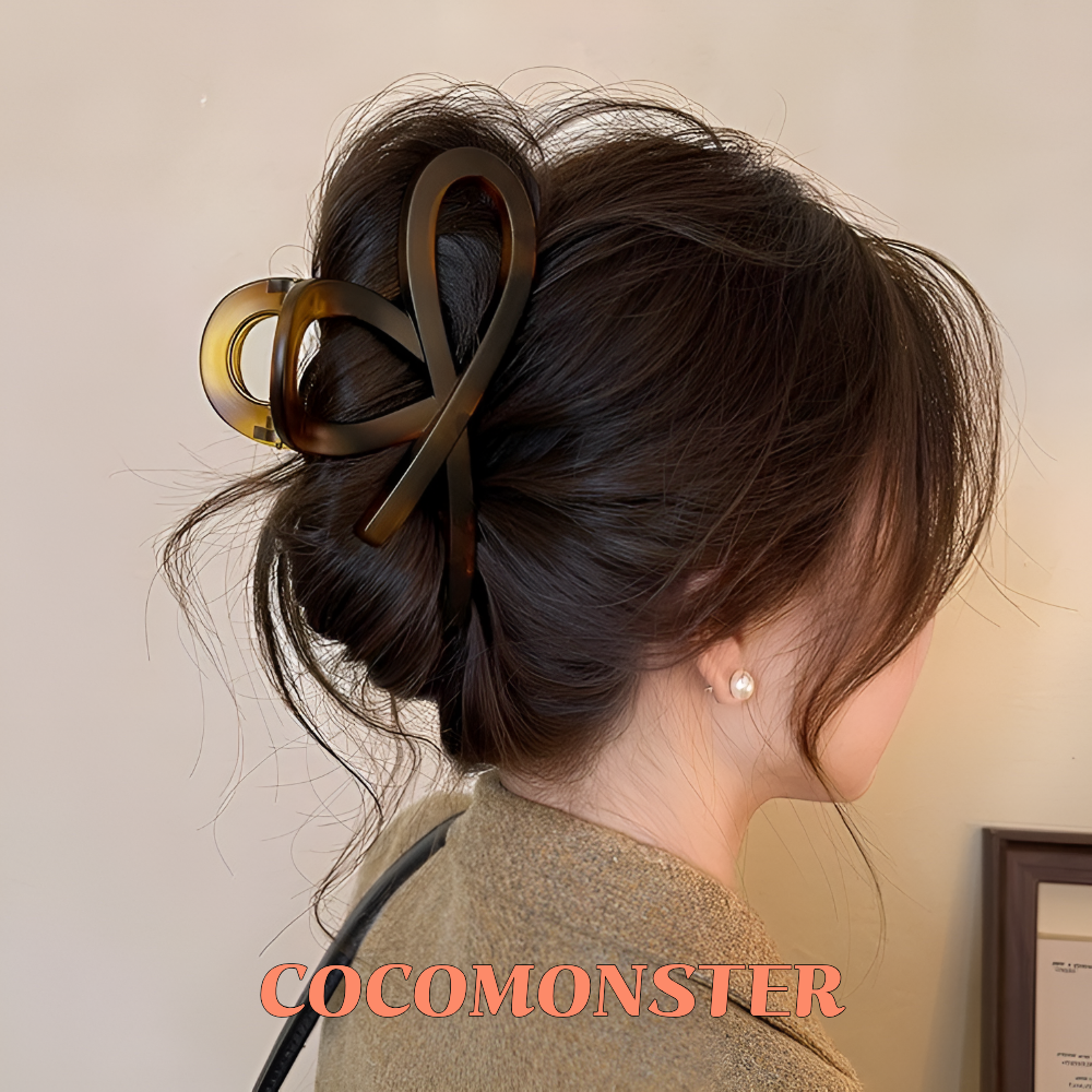 COCOMONSTER 프리미엄 빅사이즈 리본 올림머리 헤어 집게핀 14cm 16,000원