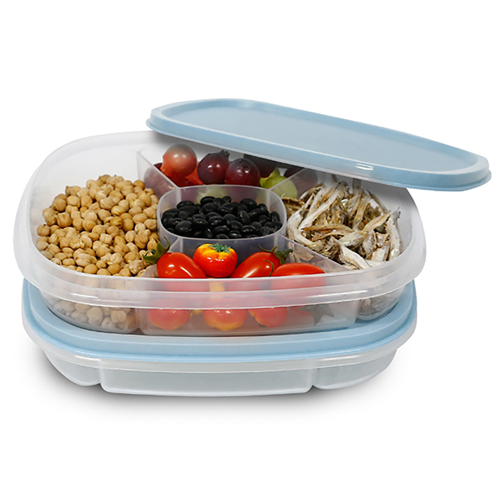 나누담 5칸 사각찬합 2호 블루 9,600원