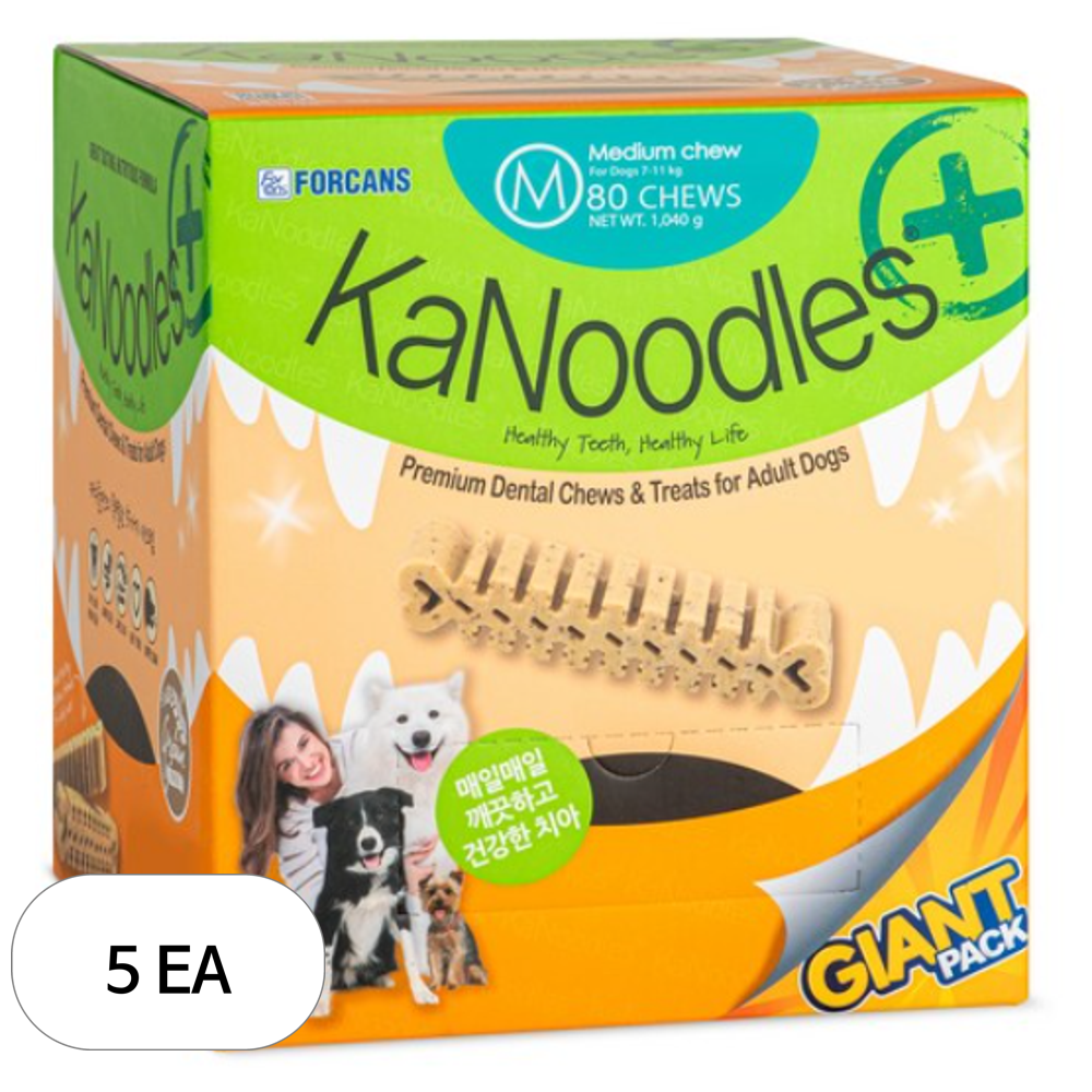 포켄스 강아지 카누들 플러스 필로팩 대용량 덴탈껌 M 80p 434,460원