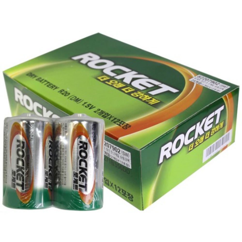 로케트 R20 망간 건전지D 2개입 X 12개 (24개입), 24개입, 1세트 26,880원