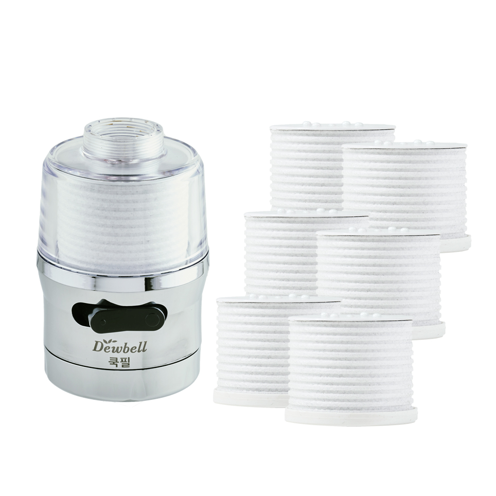 듀벨 쿡필 실버 코브라형 주방 필터 헤드 + 카본 리필필터 6p, 1개, 무향 35,900원