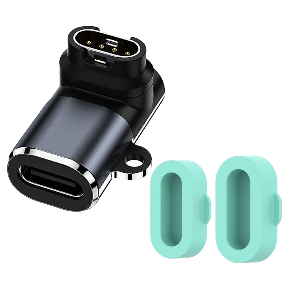 호후 가민 워치 충전기 꺽임방지 맥고 수직엘보 C타입 충전젠더 + 실리콘 캡 2p 세트, 혼합색상, 1세트 4,030원