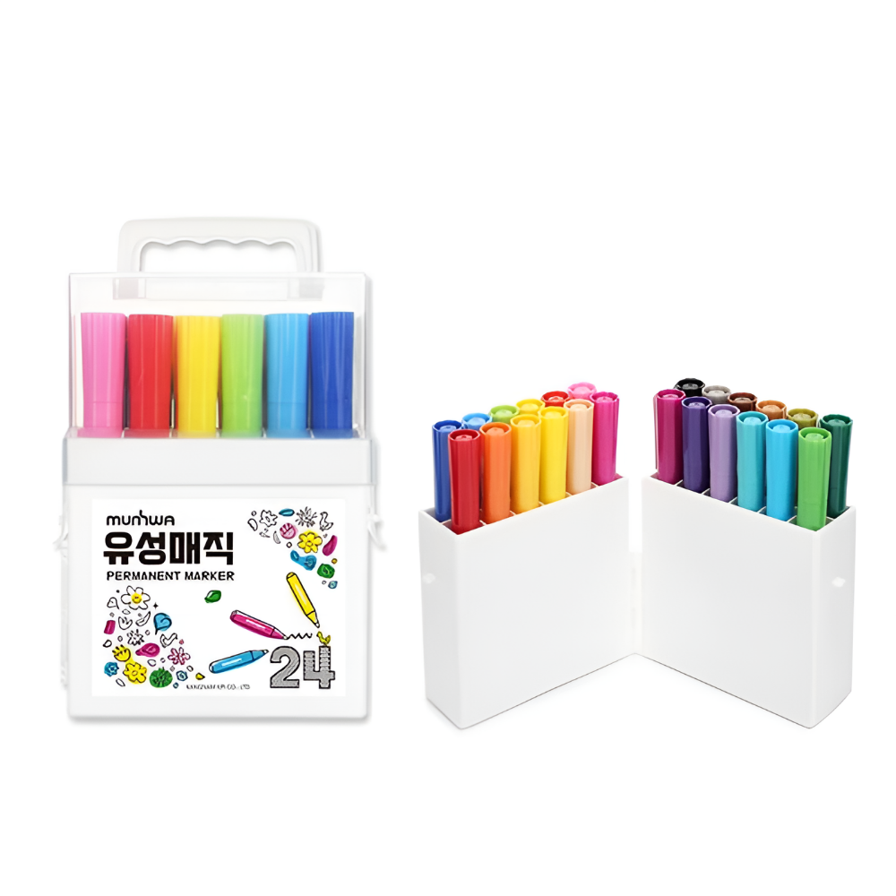 문화 유성매직 24색 세트 컬러마커 매직펜 그림용 학용품 마카 15,700원