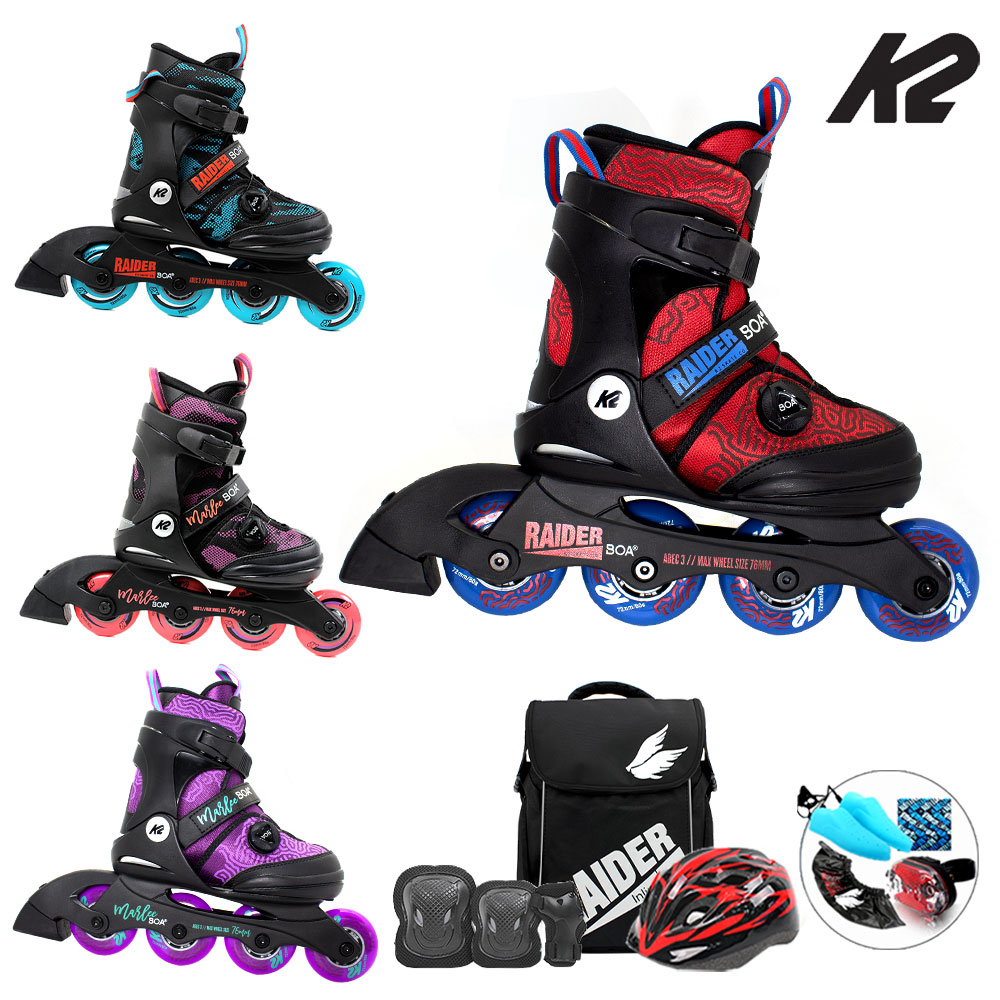 K2 레이더 마리 보아 총모음 아동 인라인+가방+보호대+헬멧+신발항균건조기 318,000원