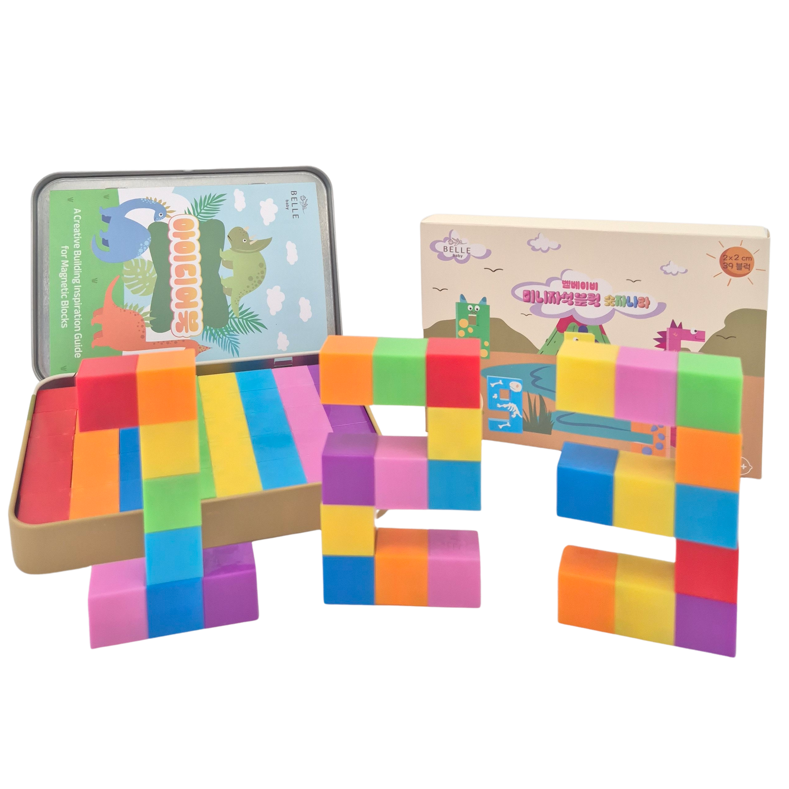 벨베이비 미니 자석블럭 휴대용 틴케이스, 숫자나라(레인보우), 1개, 현재가 31,130원