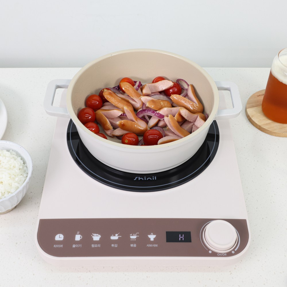 신일 인덕션 1구 터치형 인덕션 온도조절 잠금기능 SHL-N1919BG, SHL-N1919BG 41,900원