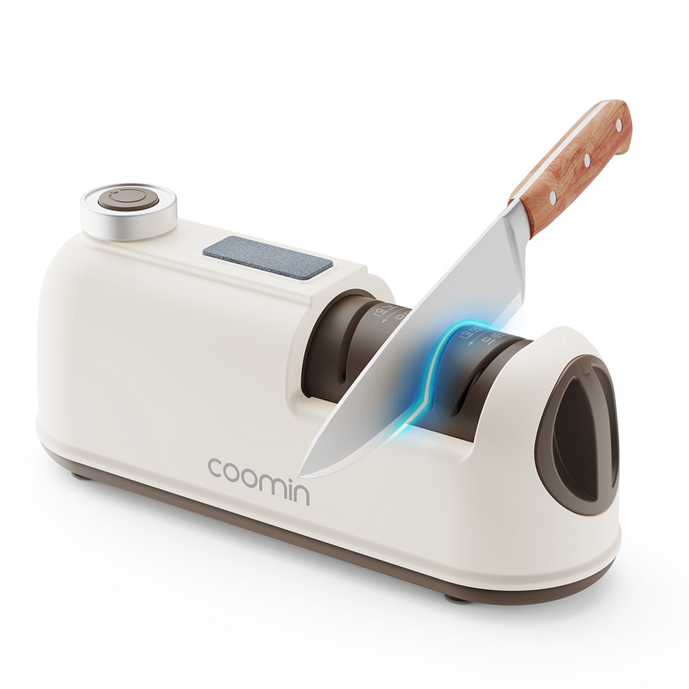 coomin 전동 칼갈이 다기능 숫돌 가위갈이 가정용 전기 칼갈이 주방요리칼 전용, 1개, 화이트 36,800원