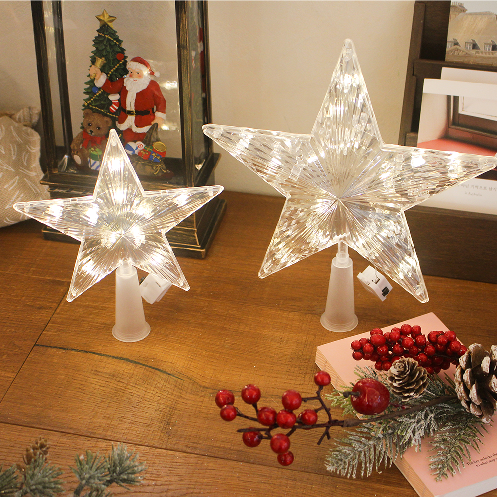 [해피인어스] LED 트리 탑 별 심플 오너먼트 크리스마스 장식 7,420원