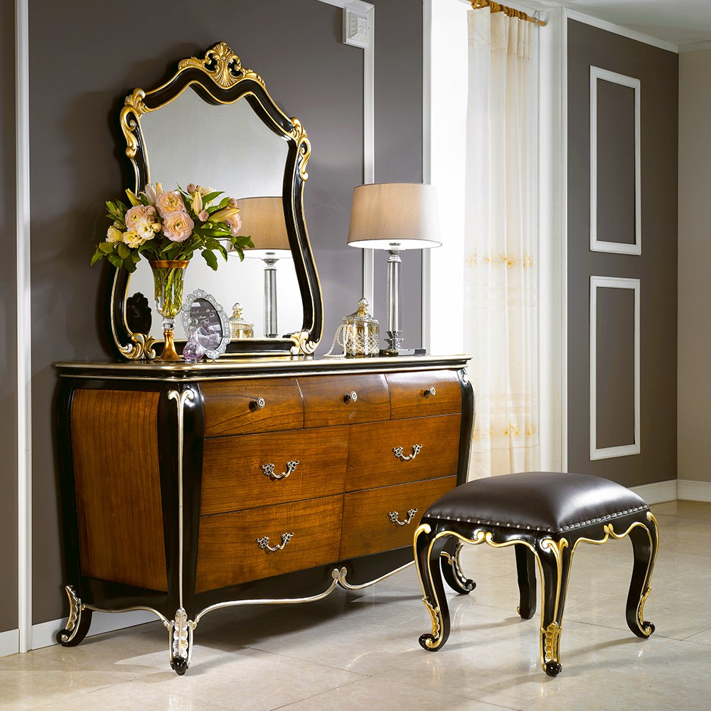 유캐슬 벤티 엔틱 원목 화장대세트 1200 (화장대+거울) 1,050,000원