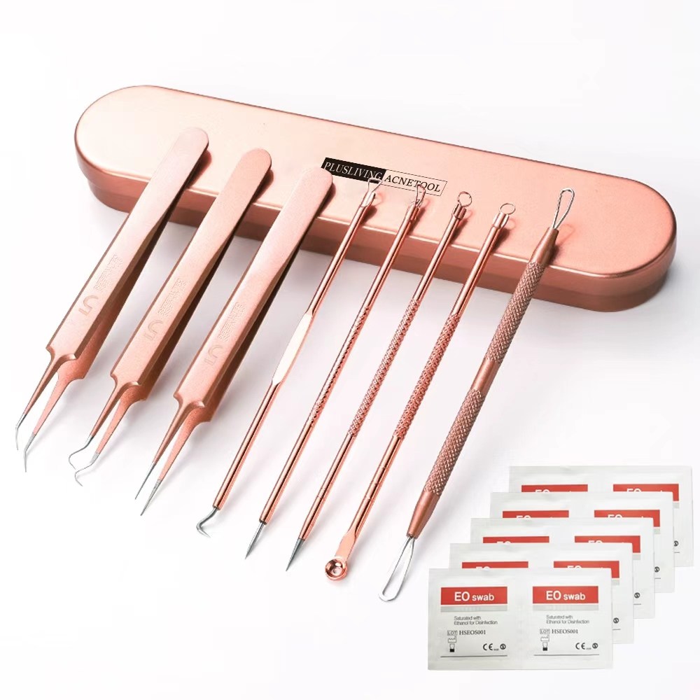 플러스리빙 9종 세트 전문가용  피지 블랙헤드 여드름 제거기 초정밀 핀셋  독일기술 피부과사용 8,900원