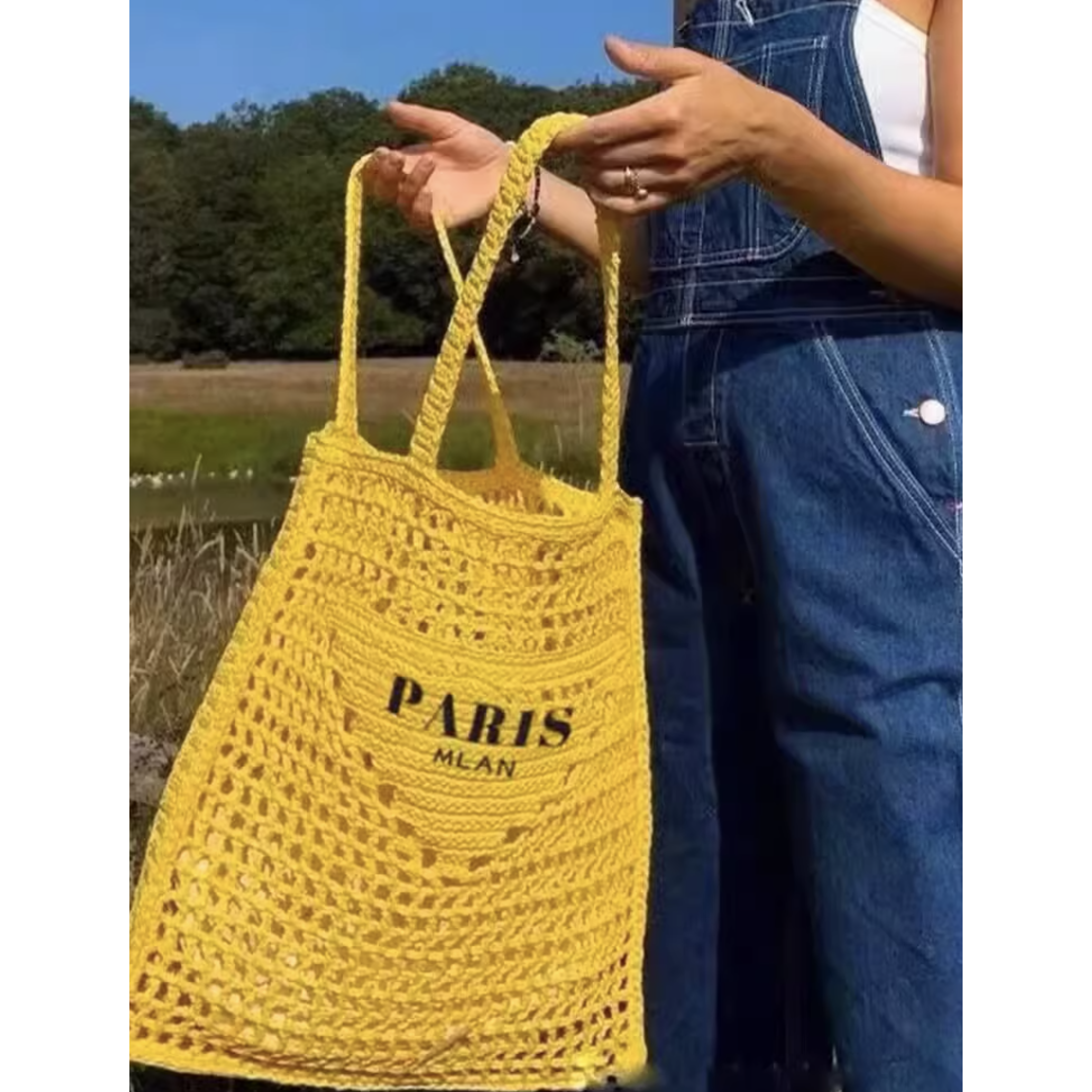 블루밍가든 라피아 여름 라탄백 핸드메이드 수제 수작업 라탄 넷가방 네트백 크로셰 숄더백 16,500원