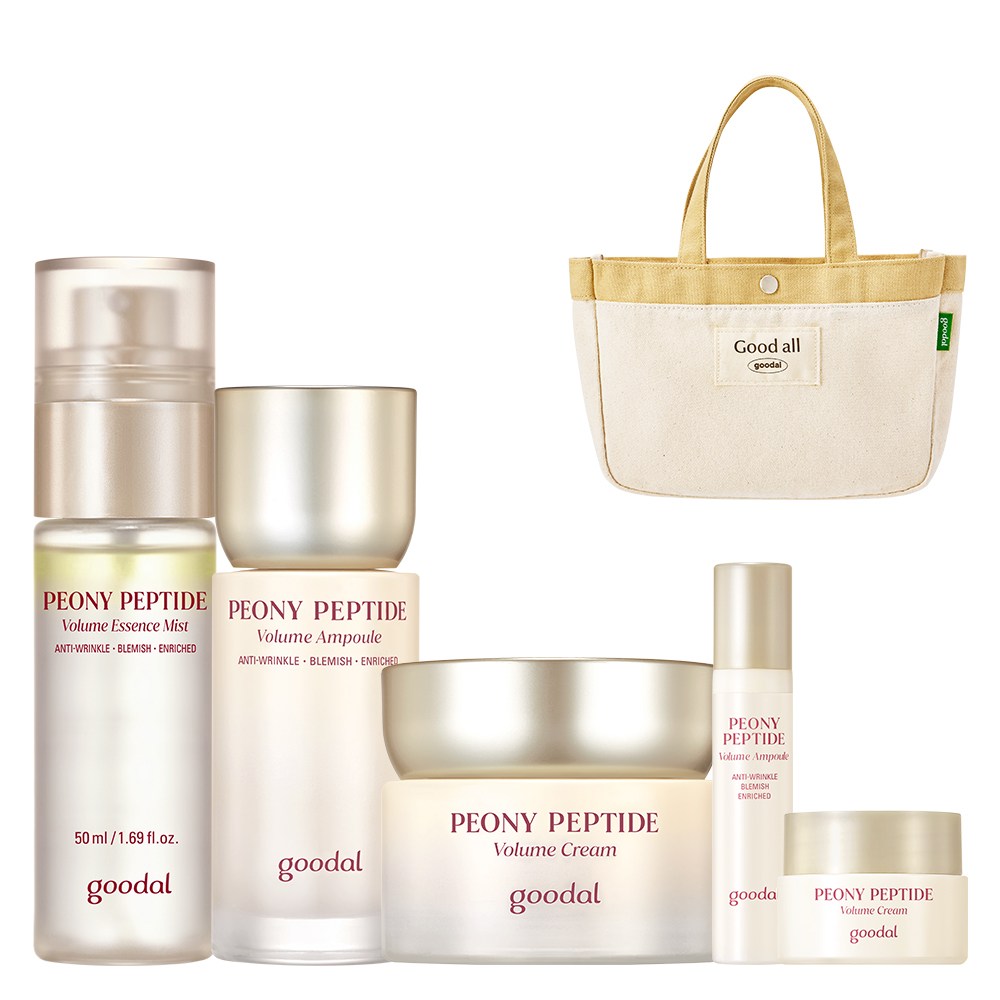 [주름개선] 구달 피오니 펩타이드 주름 흔적 앰플 50ml+크림60ml+미스트50ml+캔버스백+사은품 62,900원