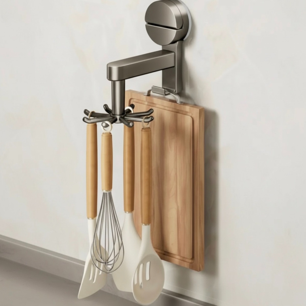 벨노아 무타공 360도 회전 스테인리스 조리도구걸이, 1개, 그레이 12,000원