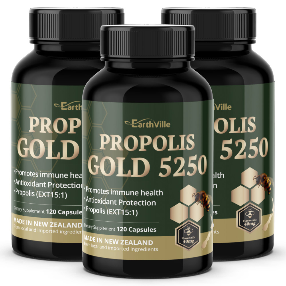 뉴질랜드 프로폴리스 골드 5250 원액 면역 플라보노이드 고함량 500mg, 3개, 120정 100,170원