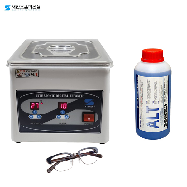 초음파 세척기 안경 주얼리 귀금속 악세사리 세정기 업소용 가정용 1.2L 1050D 디지털방식+1L전용세정액 202,500원
