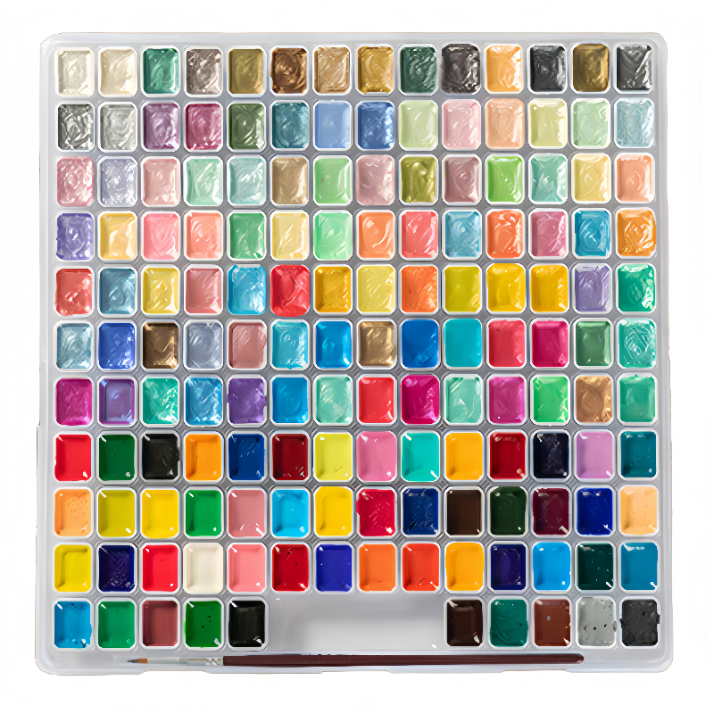 고체 수채화 물감 세트 진주광색+일반색 물감 키트 98색 150색 180색, 98진주광색+52일반색 물감 29,900원