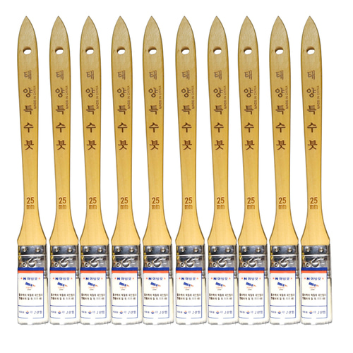 페인트브러쉬 N화방붓 일자붓 인조모 브러쉬 10개세트 32,000원