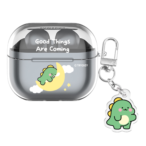 리틀티노 버즈라이브/버즈3/버즈3프로 클리어 케이스 +아크릴 키링 세트, 굿나잇, 버즈3/버즈3프로, 1개 15,900원