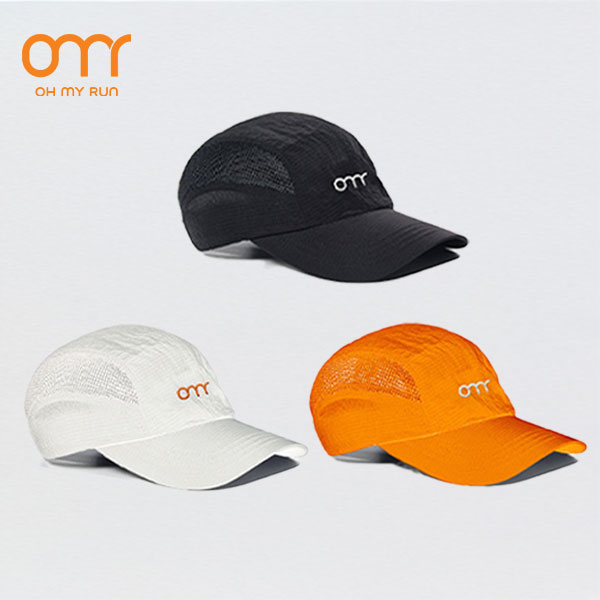 오마이런 마라톤 모자 런닝캡 트레일러닝 메쉬 여름 운동모자, 화이트 27,900원