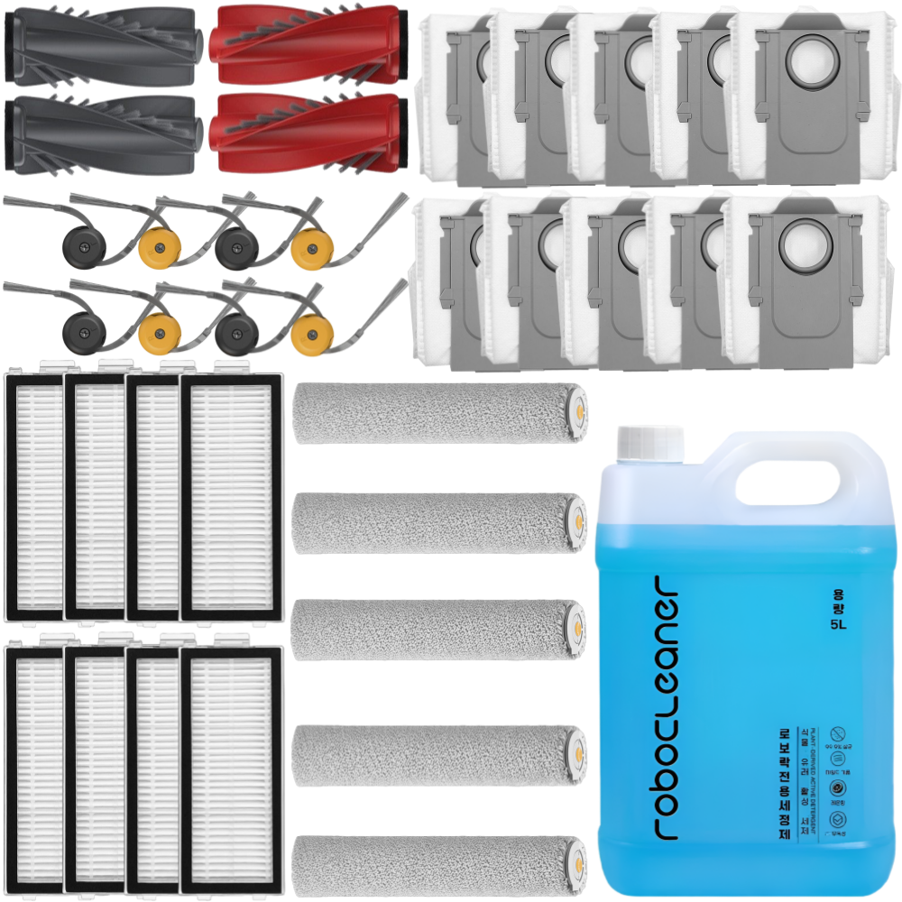 로보락 Qrevo Curv 2 Flow 소모품 세제 필터 브러시 먼지봉투 물걸레 호환 세트, 1개, 1년세트 69,800원