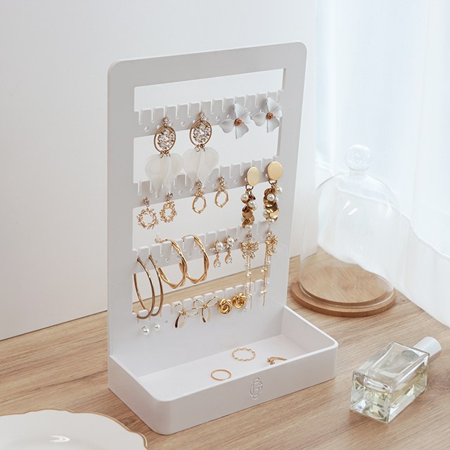 걸링 올인원 귀걸이 진열대 거치대 악세사리보관함, 화이트, 1개 14,200원