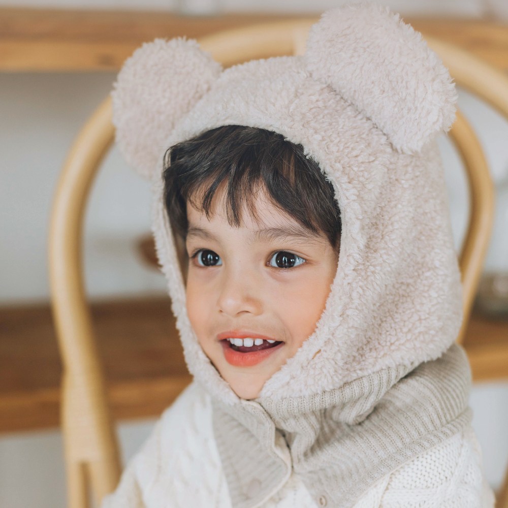 쿵스쿵스 아기 바라클라바 유아 방한모자 귀달이방한모자 넥워머 겨울 모자 25,900원