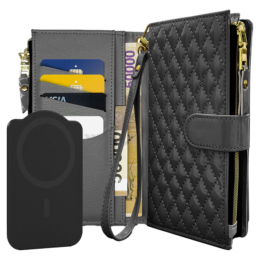 엑씨 타슈에 스트랩 카드수납 지갑 가죽 다이어리 휴대폰 케이스 + 맥세이프 호환 플레이트 세트 22,150원