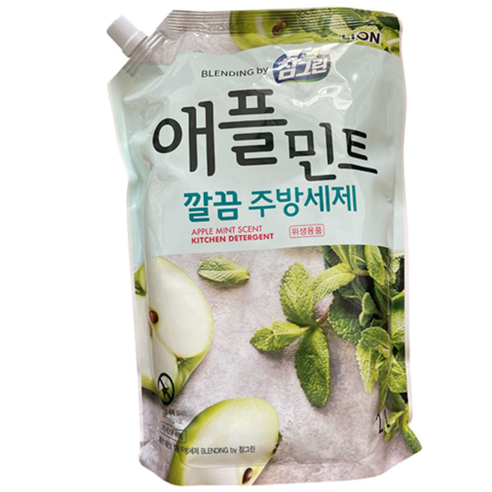 참그린 애플민트 깔끔 주방세제 리필형 970ml, 6개 26,600원