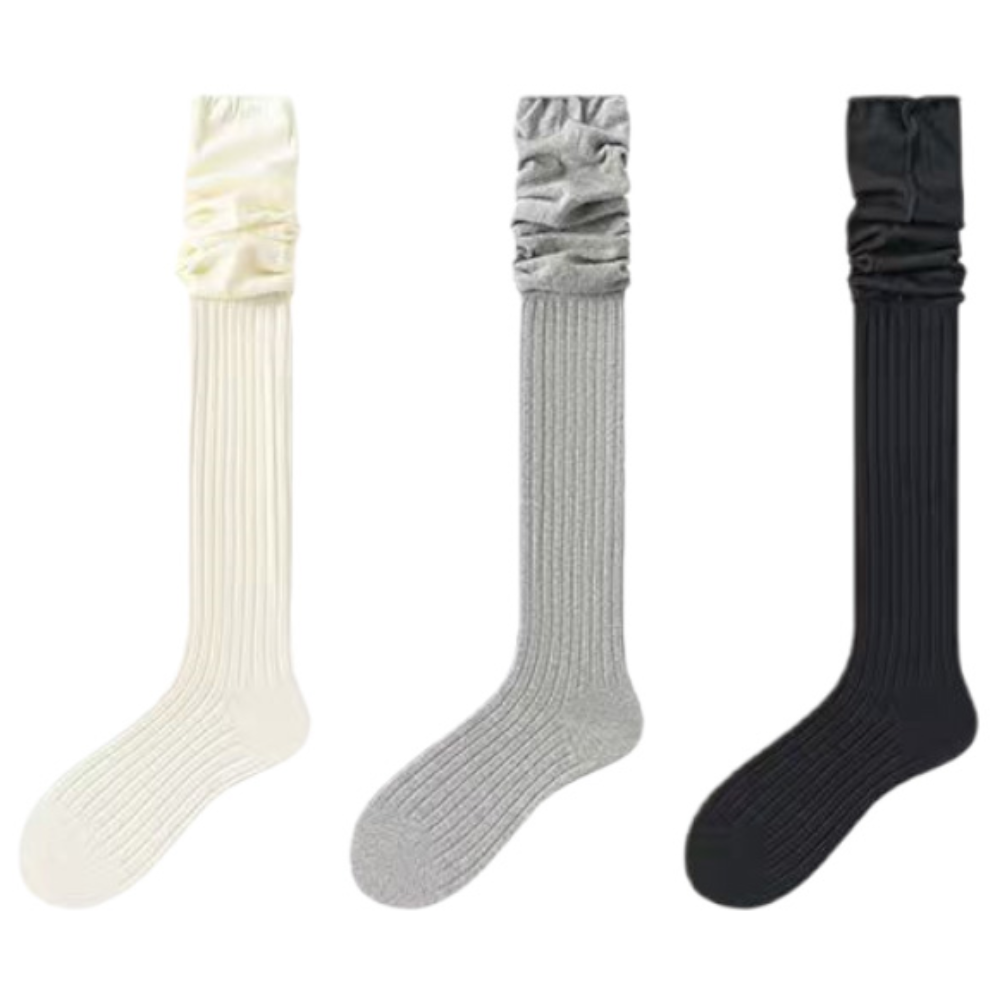 May 3 Socks 여성 양말 순색 스트라이프 겨울 니삭스 슬림 롱 양말 압박 중목 양말 반장 양말 장목 양말 운동 다리 보온대 필라테스 3족 세트 8,990원