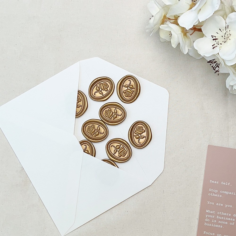 고급 실링왁스 엽서 청첩장 포장 스티커 6개입 3,800원